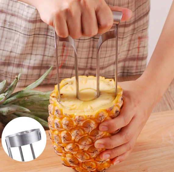 Stainless Steel Pineapple Corer Slicer Cutter Removal Slicing Pineapple Pulp Extractor