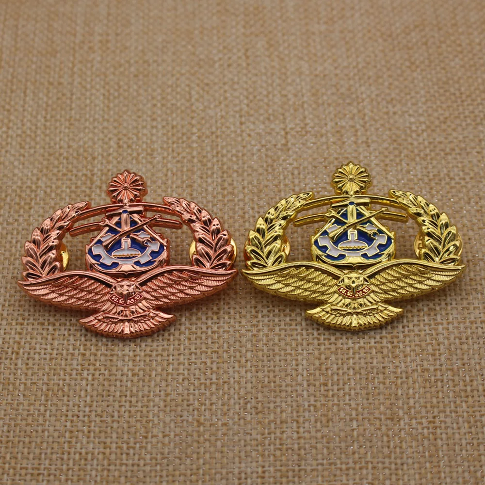 Custom metal printed badge Engraved lapel pin embossed badge enamel pin