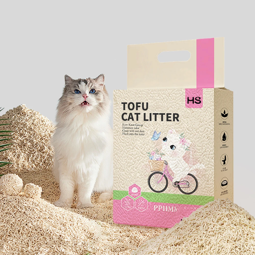 Tofu Cat Litter Eco-Friendly Green Tea Original Deodorant Dust-Free Granules Cat Litter