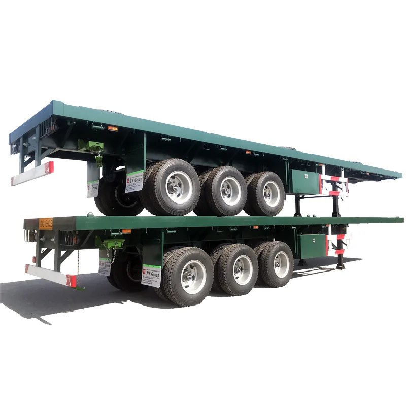 CIMC 40 Feet Container Semi Trailer 3 Axles Flatbed Semi Trailer For Sale