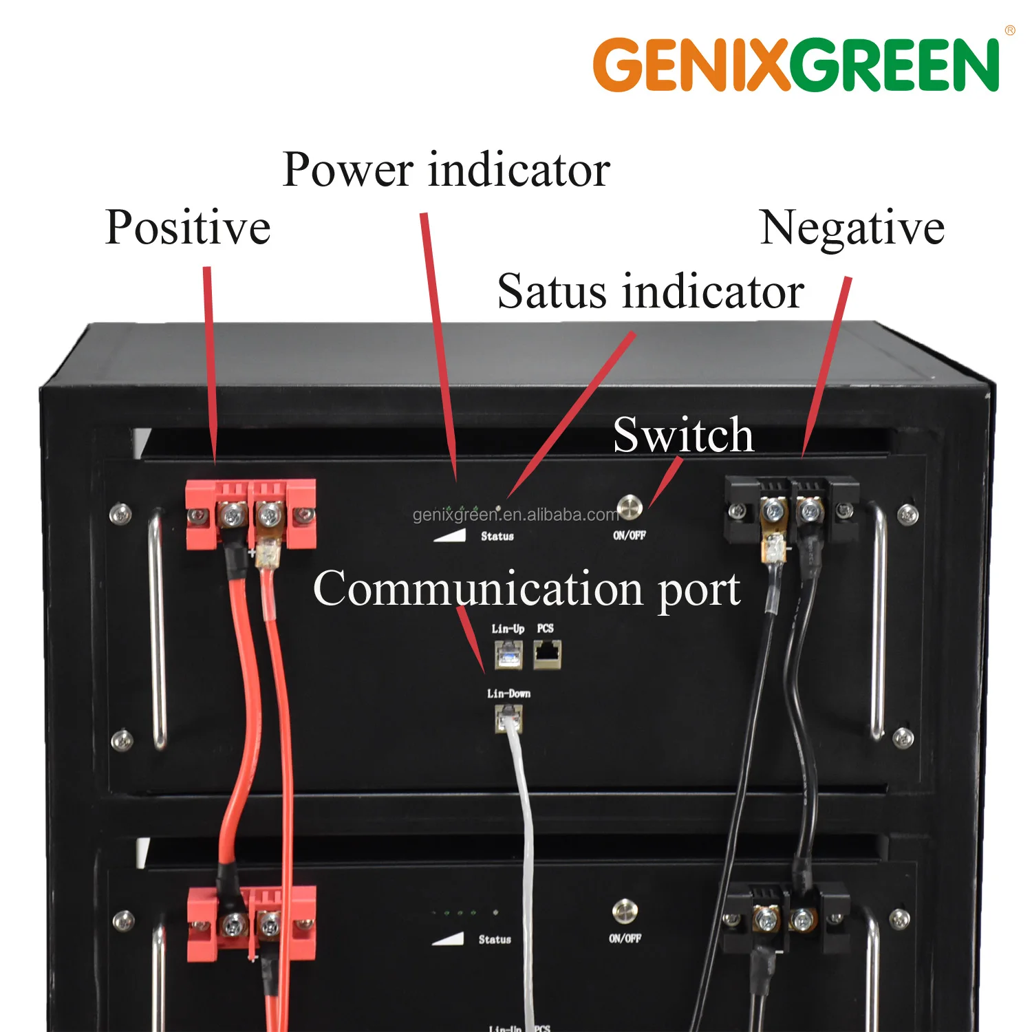 Rack Mounted 48V 100Ah LiFePO4 battery module  hybrid/off-grid 24kwh energy systems solar
