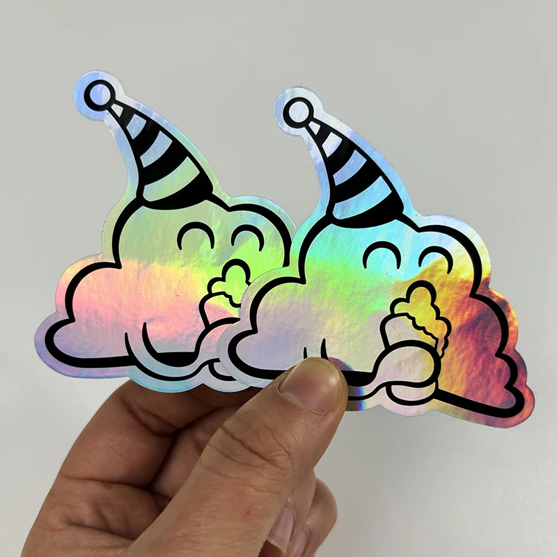 UV Proof Customize Design Sticker Custom Holographic Printing Waterproof PVC Vinyl Die Cut Logo Stickers