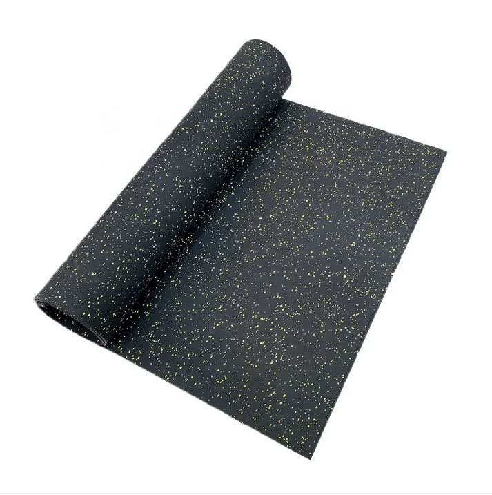 Eco-friendly Anti-slip Fitness Playground Sport Synthetic EPDM Rubber Flooring Tiles Gym Mats rubber Rolls for home gym