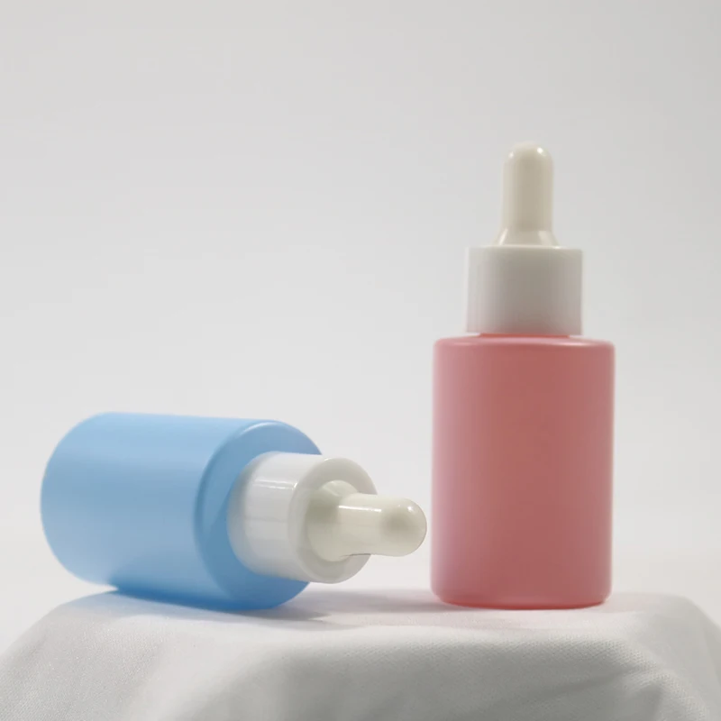 Custom Amber Frosted 30ml 50ml 60ml Glass Cosmetic Face Serum Bottles Empty Luxury Hair Essential Oil Dropper bottle