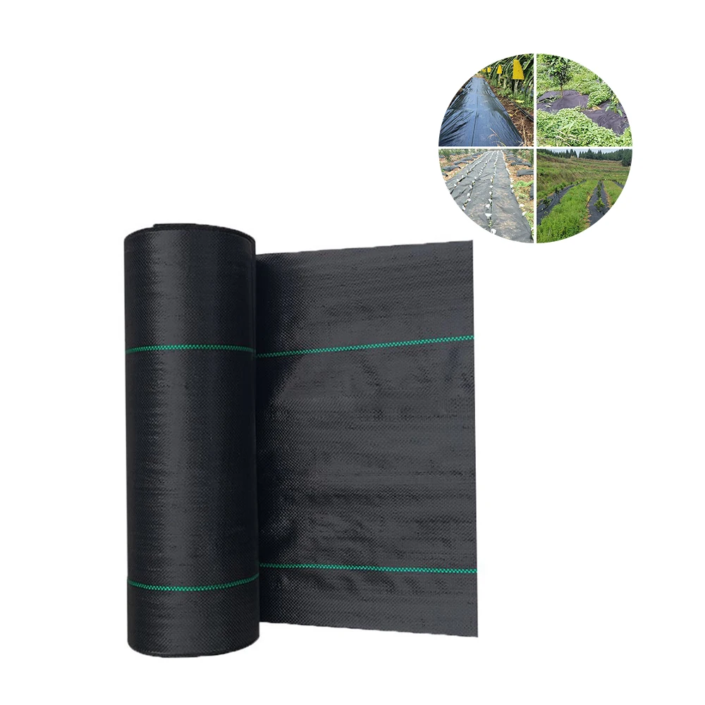 Black Mulch Pp Material Agriculture Farming Weed Barrier Block Fabric Weed Control Mat