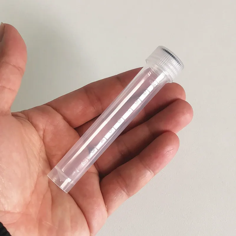 10ml Self Standing Medical PP Cryovial Cryogenic Virous Sampling Tube With Silicone Gasket