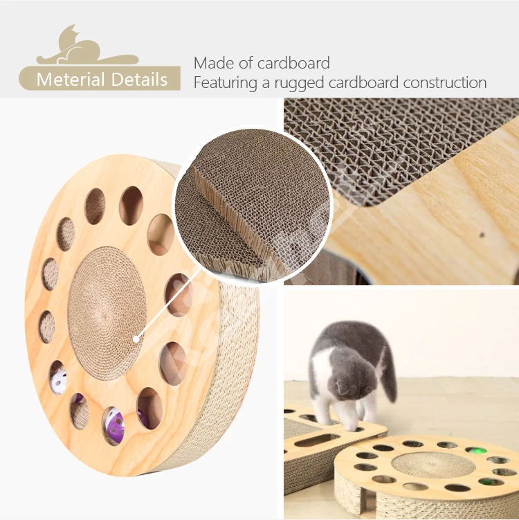 Cat Scratcher Lounge & Toy Cat Scratching made of durable cardboard