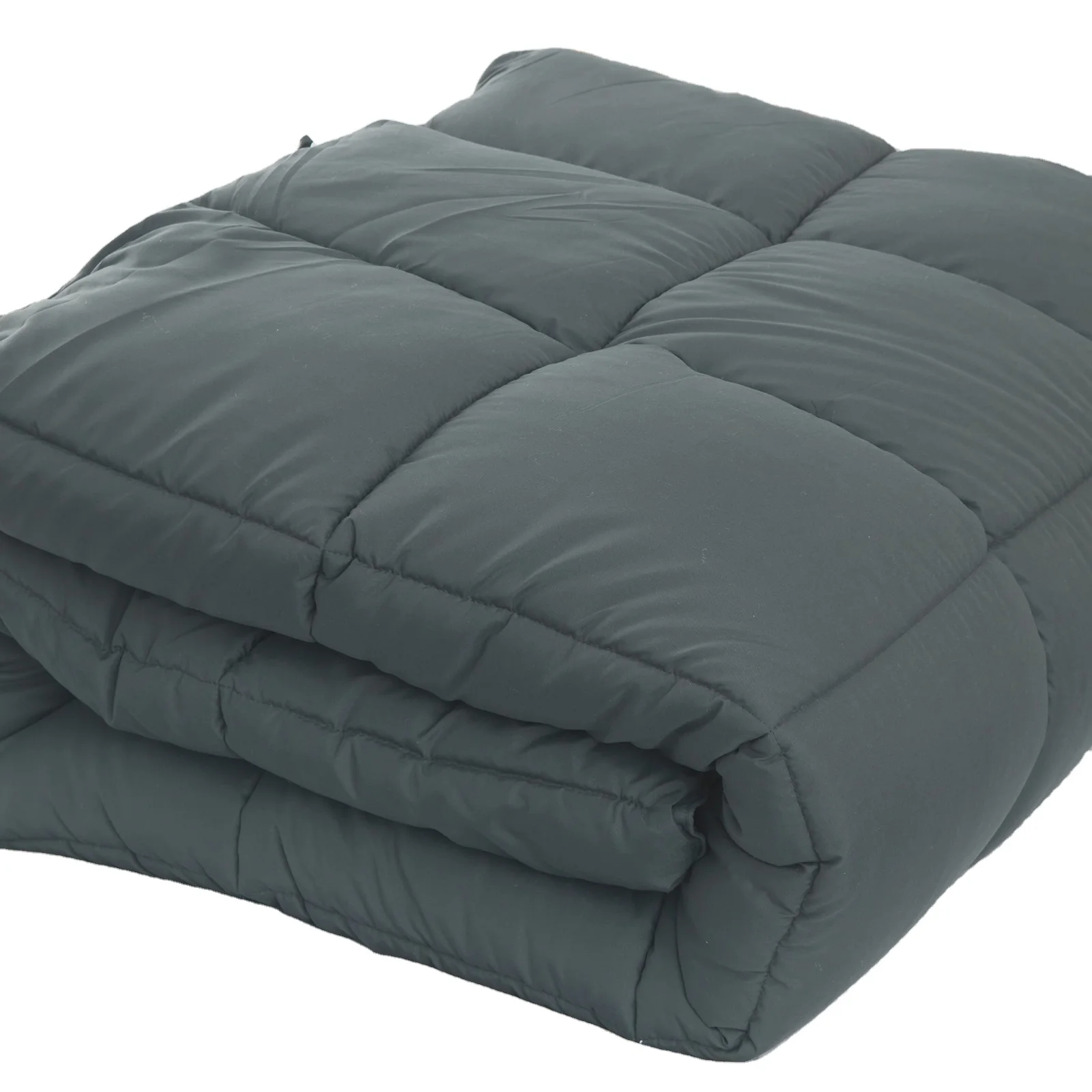 Twin Size Microfiber Duvet with Polyester Filling Soft and Washable Gray for Babies and Christmas Holidays