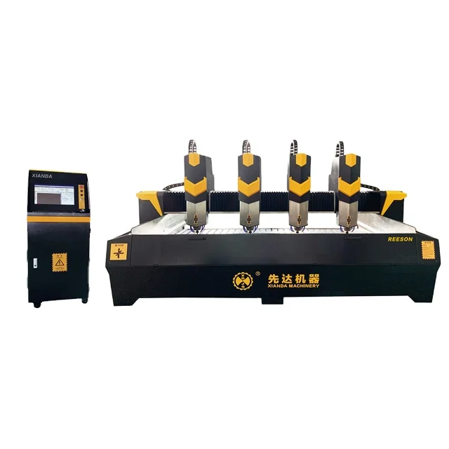 Stone Cnc Router Stone Cnc Router PEM-3015-4D  4 Heads Marble Cnc Stone Diamond Engraving machine
