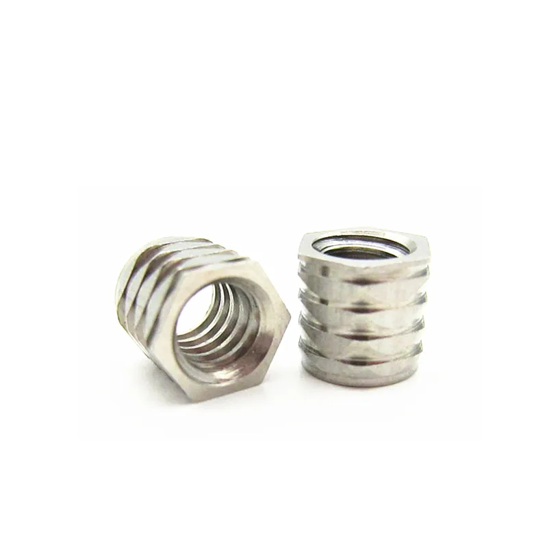 Wooden furniture threaded stainless steel inserts