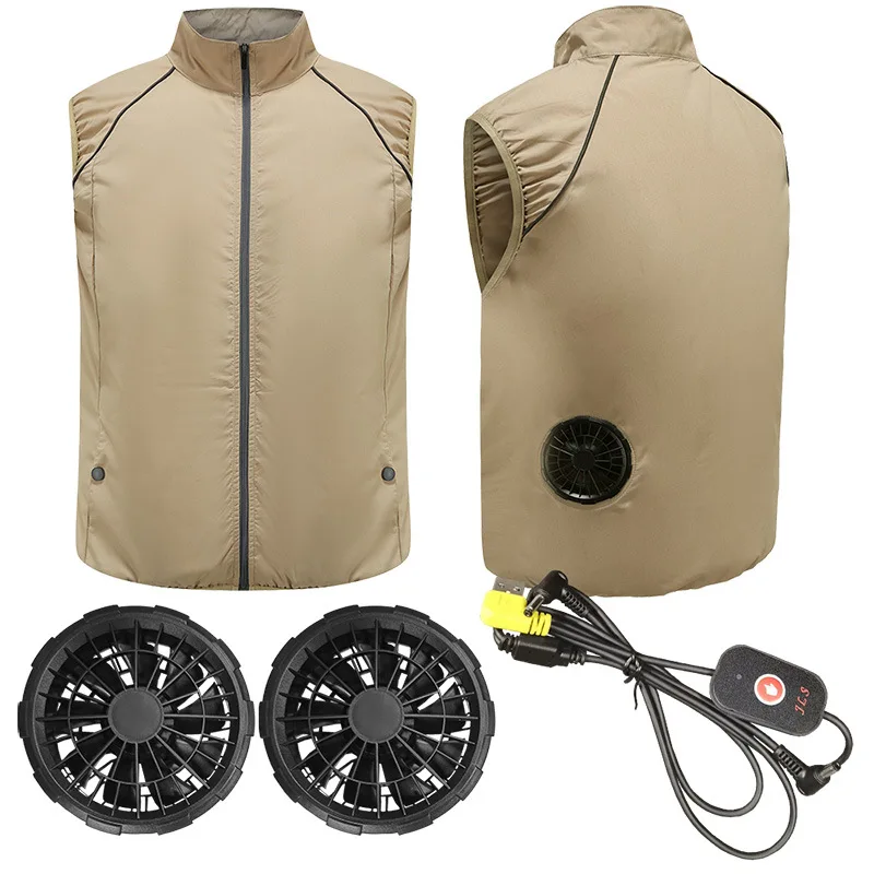 Hot Selling Smart Fast Cool  Waistcoat Outdoor Utility USB Powered Air Conditioning Fans Cooling Vest TC11114