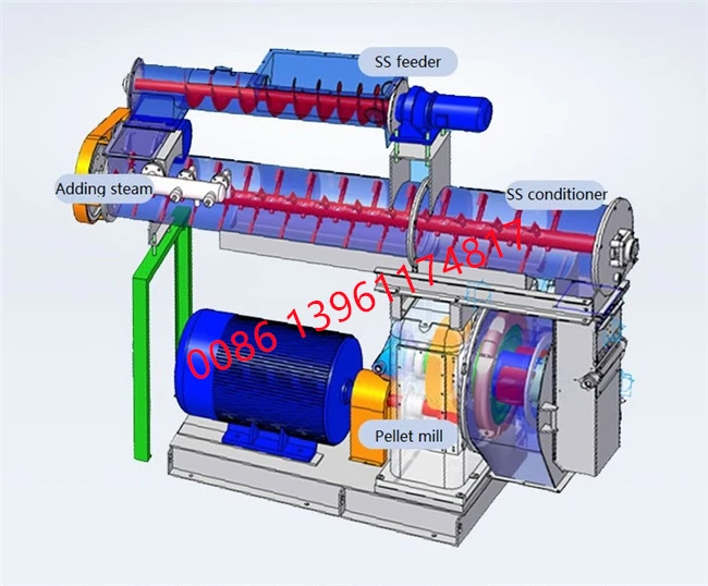 New Bird Feed Pellet Making Machine Big Poultry Feed Mill Cheap Price  Manufacturing Plant Featuring New Engine Gear