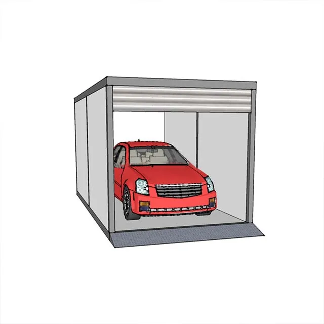 Foldable Flat Pack Shipping Prefabricated Container House Shop Garage Storage Storehouse with Roller Shutter Roll Up Door