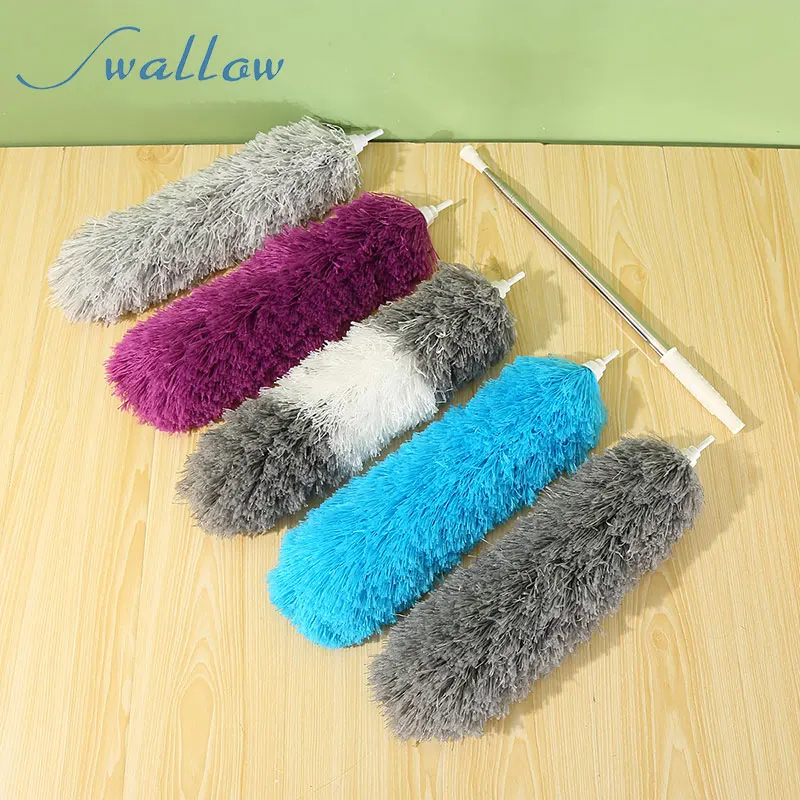 Long Magic Telescopic Handle Extendable Cobweb Brush Washable Feather Duster