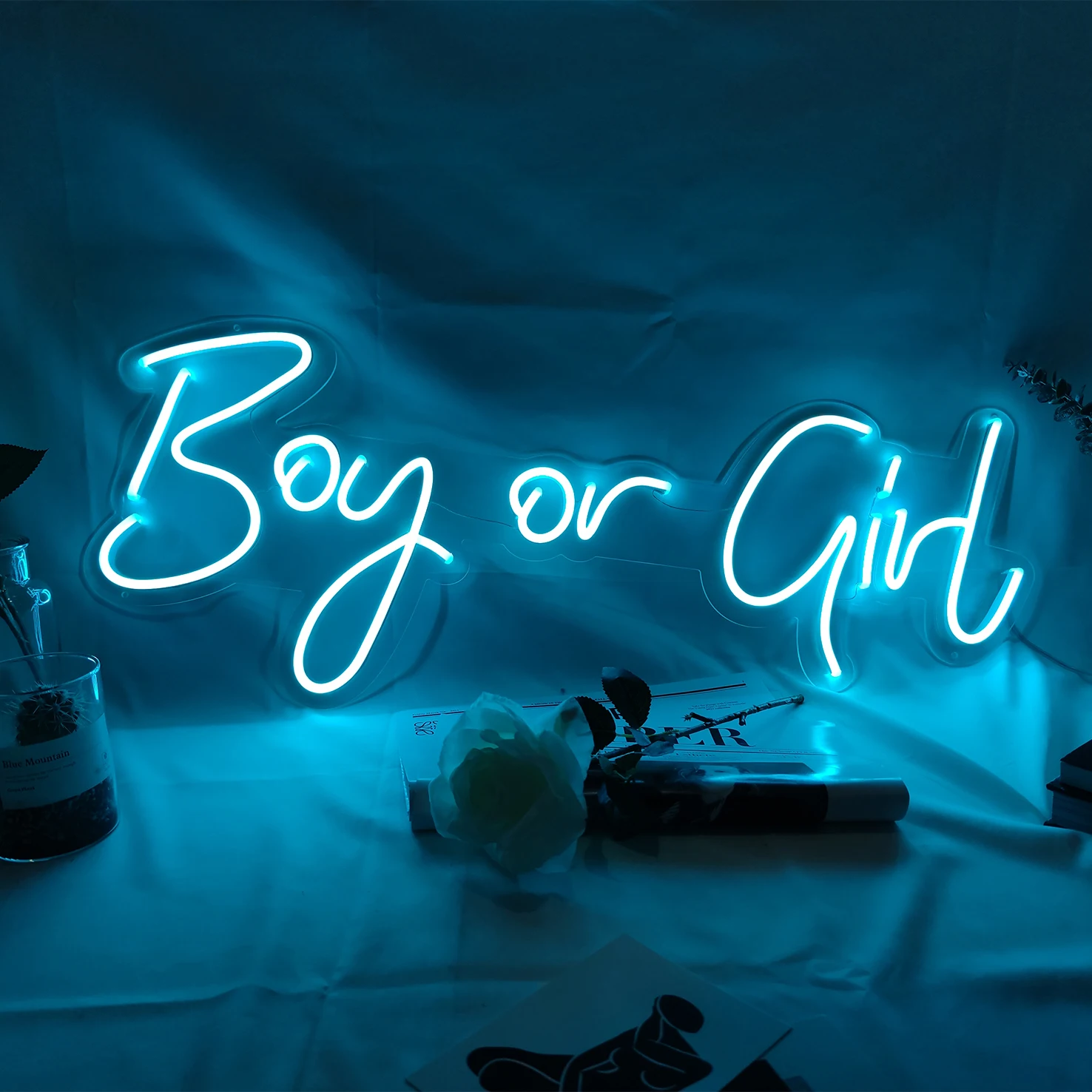 Drop shipping factory manufacturer birthday party wedding fashionable custom color boy or girl neon sign