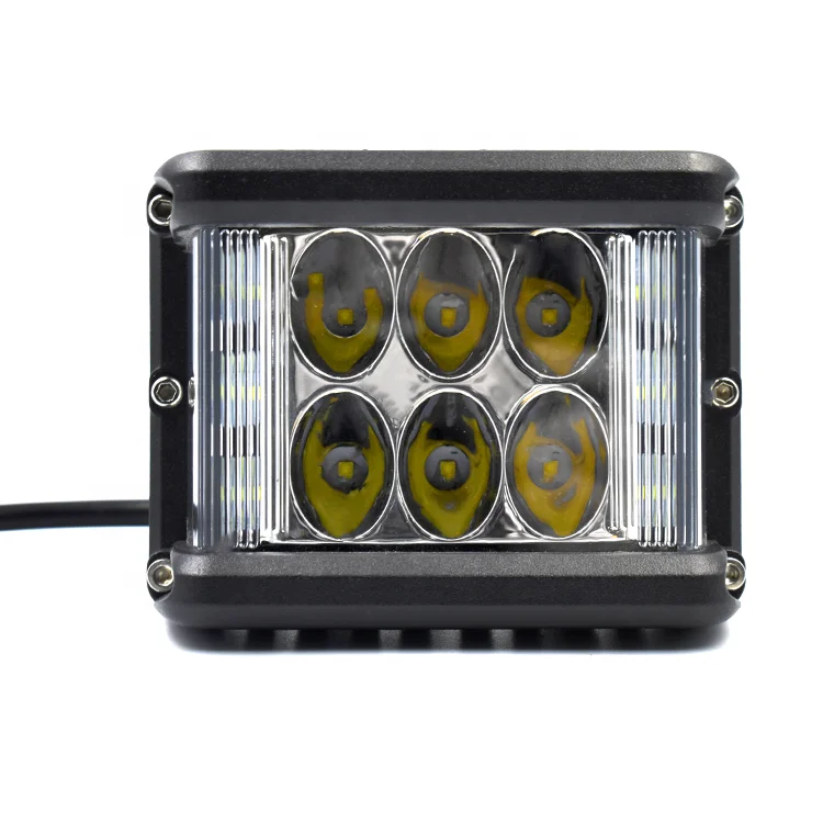 Factory hot sell auto lighting system 36w 45w led para auto 3 sides led work light 12v 24v spot work light for truck car