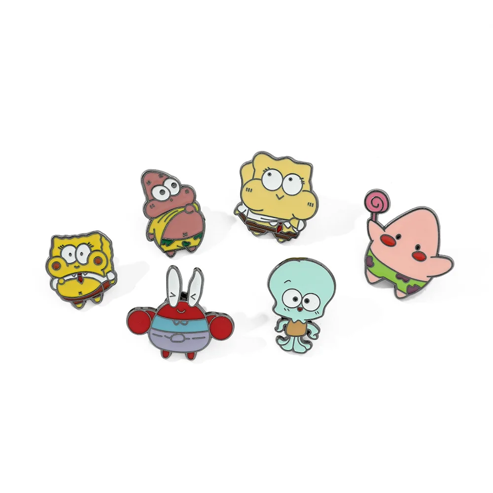 Wholesale Metal Brooch Custom Crab Octopus Cartoon Movie Cute Anime Enamel Pins For Kids