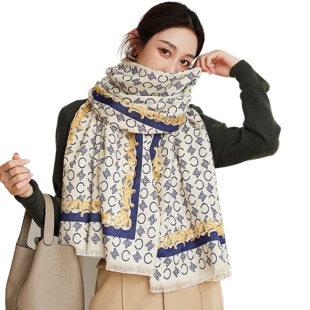 Autumn and winter new warm scarf women double-sided cashmere air-conditioned room shawl