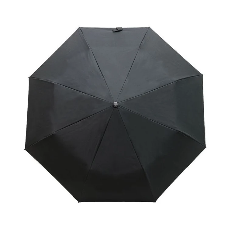 Customized Pattern Black UV Coated Customized Color Logo Rain Umbrella Easy To Carry 3 Folding Umbrella With LOGO