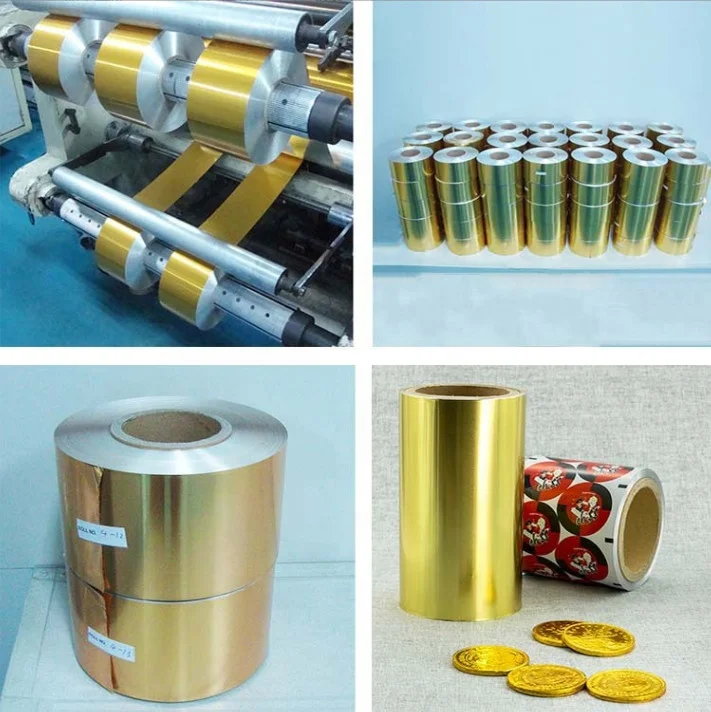Alu Foil Rolls for Wrapping Gold Coin Chocolates  8*8cm  Aluminum Tin Foil Chocolate Wrappers in Sheets on Wholesale