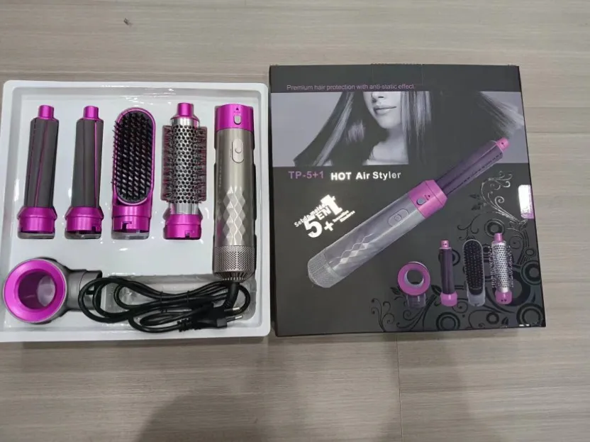 New 5 In 1 Hair Styler Electric Hair Dryer Brush Professional Complete Styler 5In1 Hot Air Brush