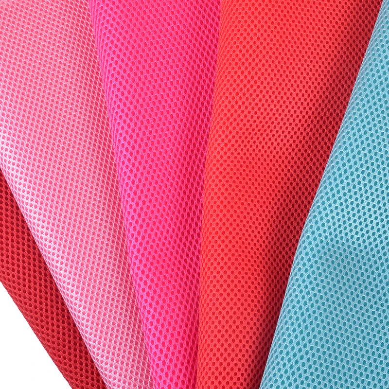 China Manufacturer 3D Spacer Polyester Thick Air Mesh Sandwich Fabric for Shoes Hats and Office Chair