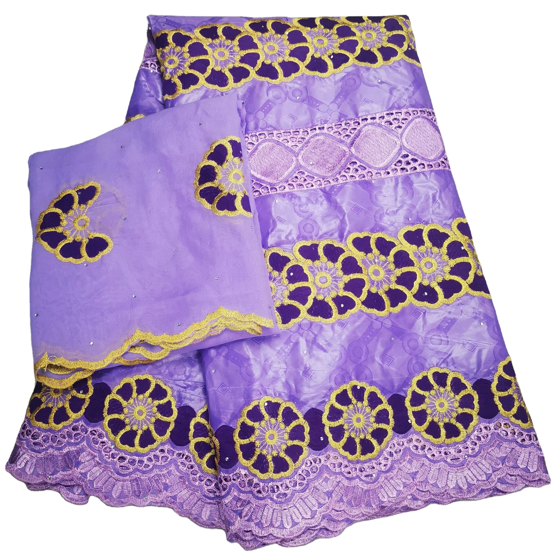 AF Bazin Brocade African Bazin Fabric Match African Blouse Fabric in 5+2 yards/set On Wedding