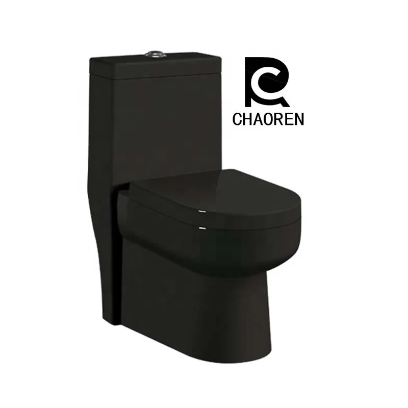 LC black WC ceramic Tunisia bathroom black toilet turkey p trap Sit toilet Dubai dual flush toilet s trap heavy calibre 100mm