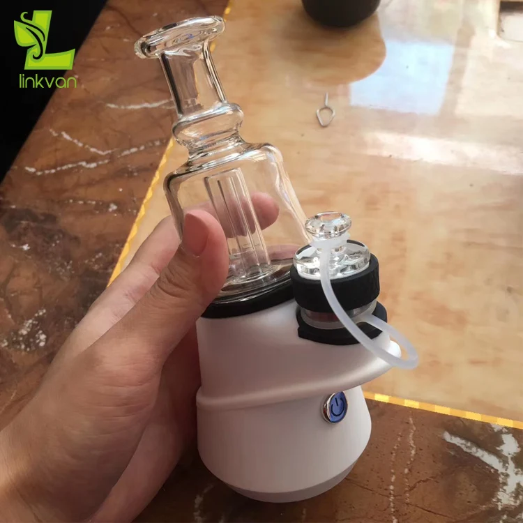
Linkvan Electric Smoking Pipe Glass Bubbler Rechargeable Battery Powered Portable Wax Dab Pen Enail Dab Rig soc vape starter kit 