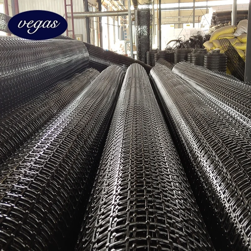 High Tensile Polyester Retaining Wall Biaxial Geogrid Roll Plastic Road Stabilization PP Biaxial Geogrid for Road Construction