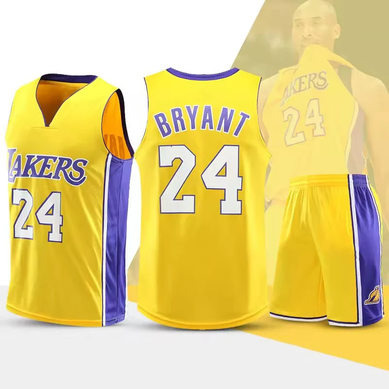 Wholesale Unisex Youth Nbaing #24 Basketball Jersey Quick Dry Sublimation Uniform Plus Size James #23 Basketball For Adult