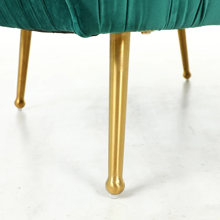 Бархатный стул с низкой спинкой, зеленый металлический свадебный стул с золотыми ножками