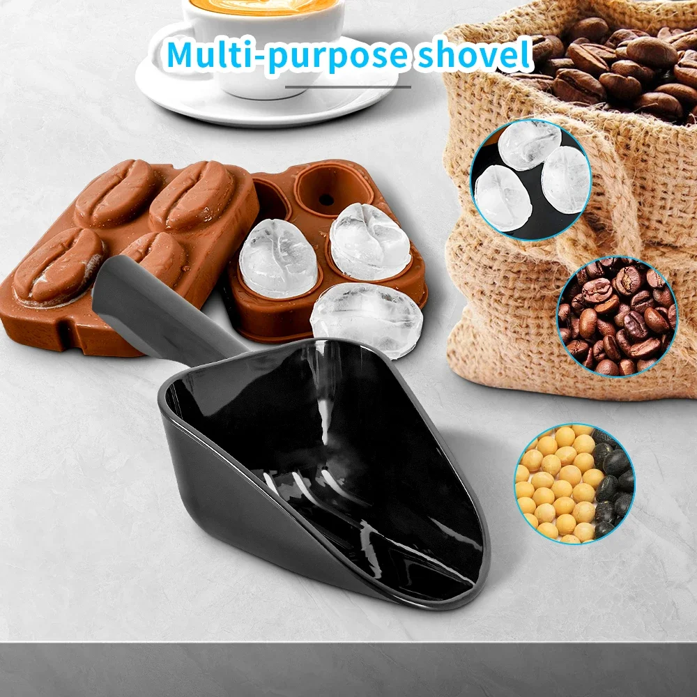 Ice Scoop ABS Shovel For Ice Grain Coffee Beans Scoops Bar Ice Scraper Kitchen Storage Tool Measuring Coffee Spoon Kitchen