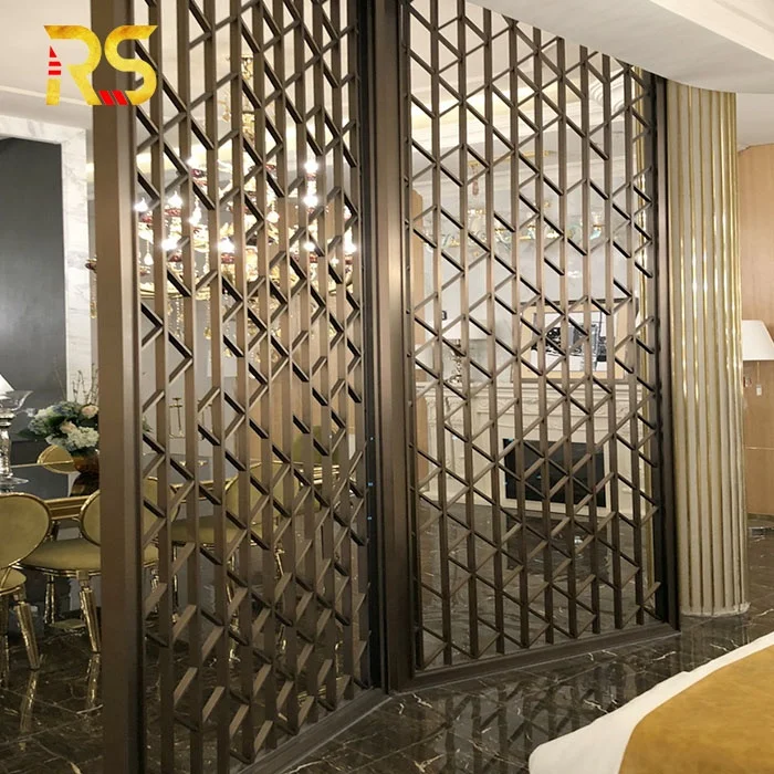 Foshan decorative stainless steel frame fabric room dividers partitions screen folding partition wall divider