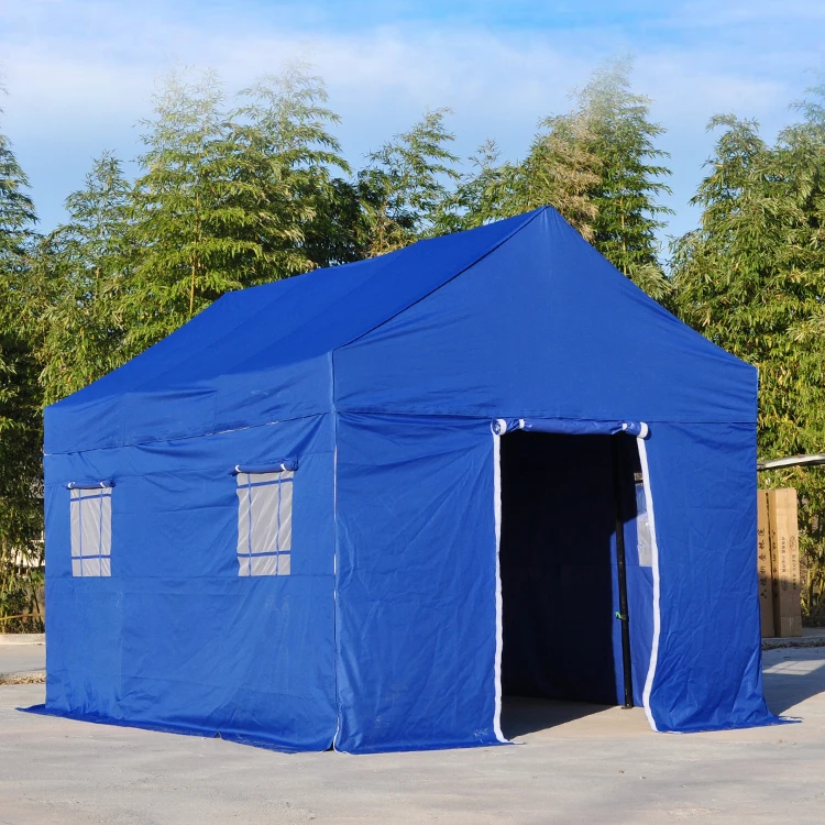 Outdoor Warehouse Hexagonal Steel Frame Camping Canopy Car Parking Semi Automatic Tent