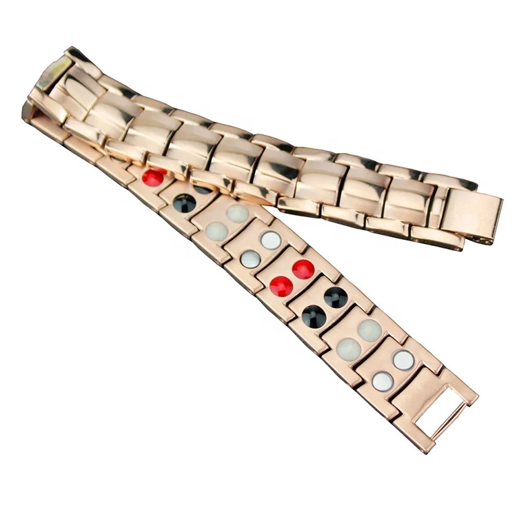 Blood Pressure Control Bracelet Magnetic Titanium Jewelry Health Energy