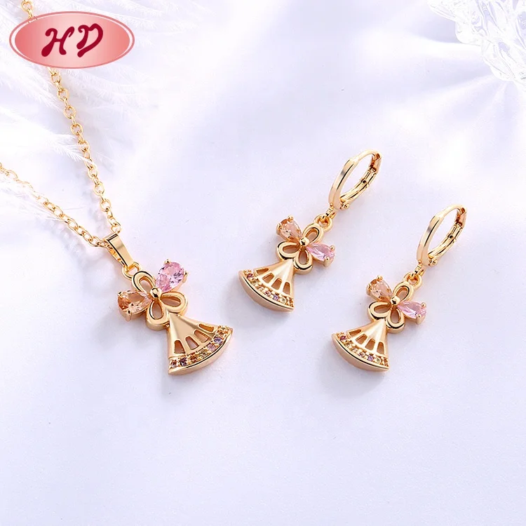 Fashion Ladies Jewellery Sets Wholesale Gold Plated Gold Jewelry Set