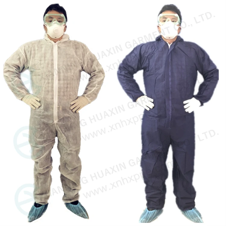 Safety Overall Protective Coverall Uniforms Disposable PP Work Clothing for Construction and Cleanroom