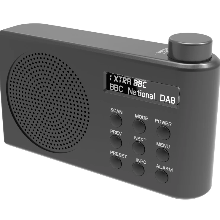 Portable FM/DAB+ Radio with seven language and AUX IN blueconnect  Clock function