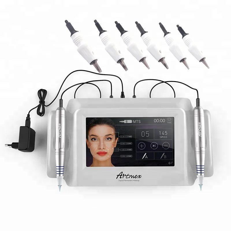 microblading Machine Kit Semi Digital PMU MTS Permanent Make Up eyebrow Tattoo Pen with Highspeed Motor adjustable needle length