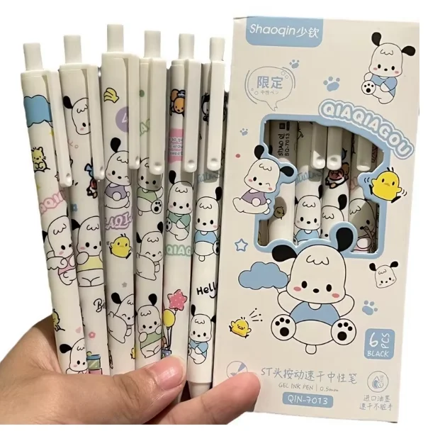 12pcs/box Sanrioed Kuromi Back to school Cute Erasable Gel pen Stationary supplies pens for school cute kawaii Gel Pen