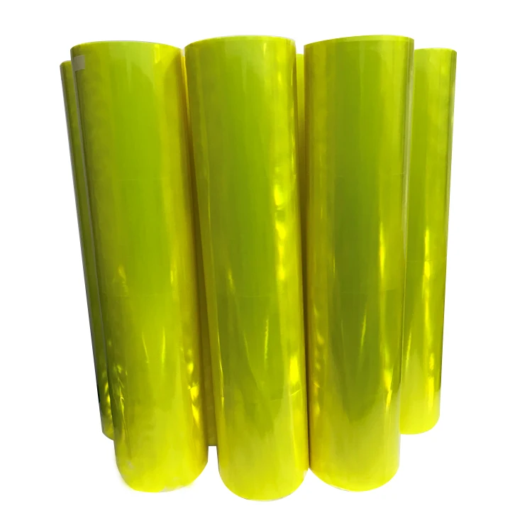 Micro Prismatic White Fluorescent Yellow PVC Acrylic Reflective Plastic Vinyl Film Material Sheets Roll for Road Traffic Signs
