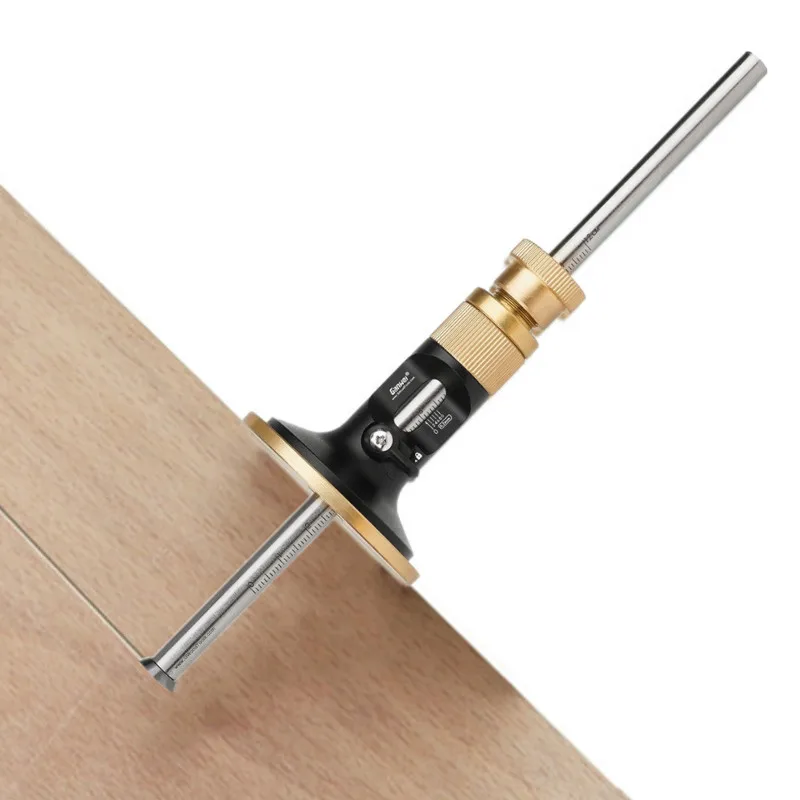 Carpenter Scriber High Precision Copper Parallel Line Drawing Mortise Scribing Gauge European-Style Resistance Marking Tool