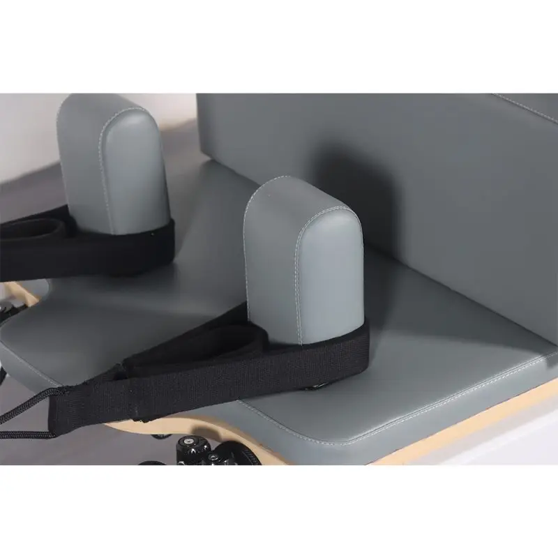 White Aluminum Pilates Reformer for Studio and Home with Box and Jump Board Pilates Reformer