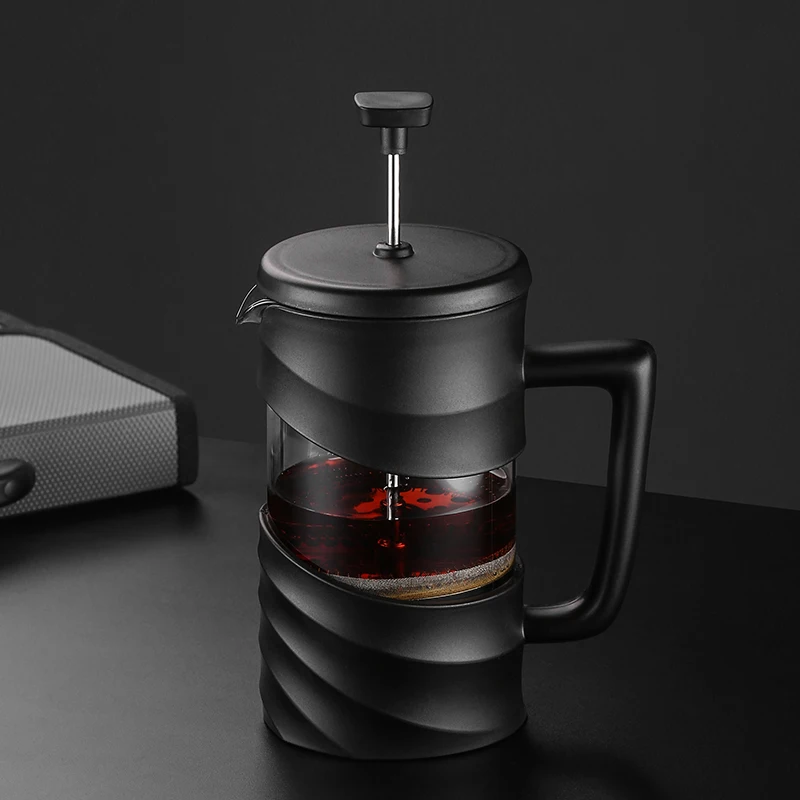 New Design Food Grade Heat Resistant High Borosilicate Glass French Press Coffee Maker