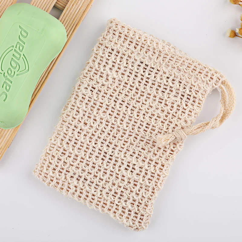 Natural Fiber Soap Bags for Foaming and Drying The Soap, Organic Soap Bag With Pouch Holder for Shower Bath