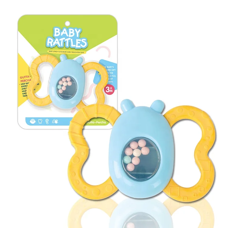 
2020 Play Plastic Early Education Activity Toddler Hand Teethers Toy Set Baby Rattles 
