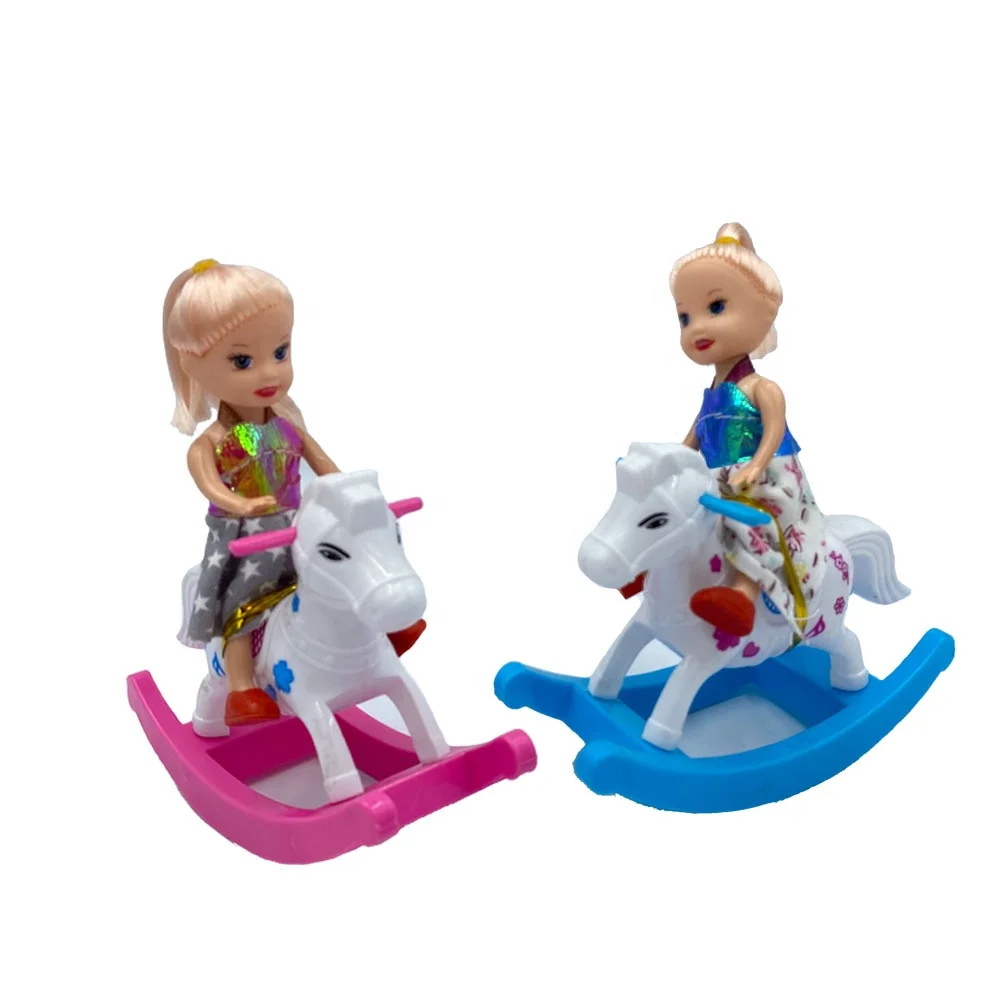 JollySweets candy toy trojan horse with doll plastic toy with candy for kids girl toys