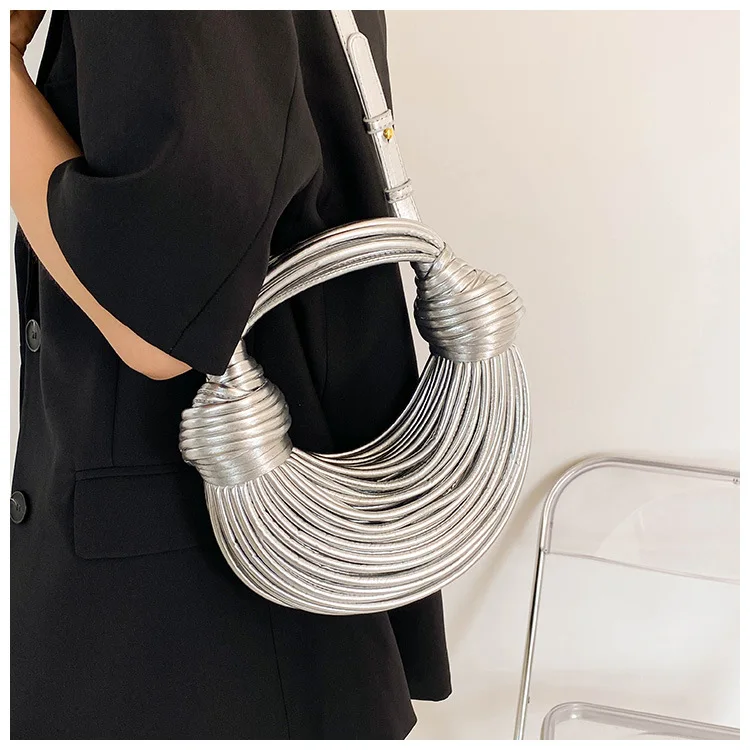 Yuhong Creative Small handbag Woven Female Cross-body Bag Harf Moon Single Shoulder Underarm Bag