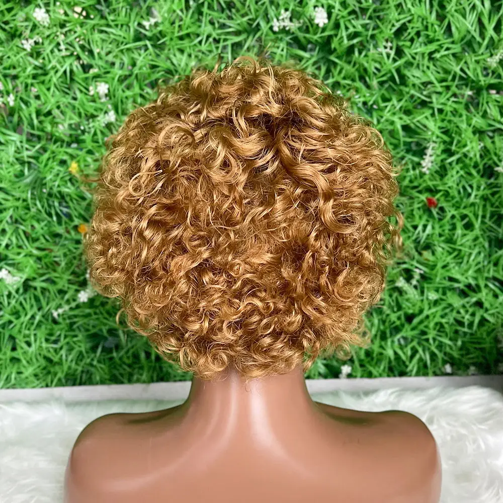 Transparent blonde perruque pixie cut wig human hair curly bob short,raw brazilian bob hair wigs,pixie cut short bob closure wig